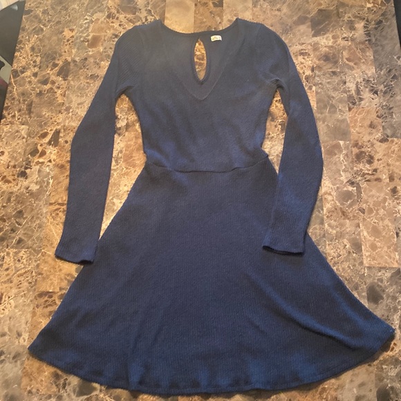 Hollister Dresses Slate Blue Skater Style Dress By Hollister